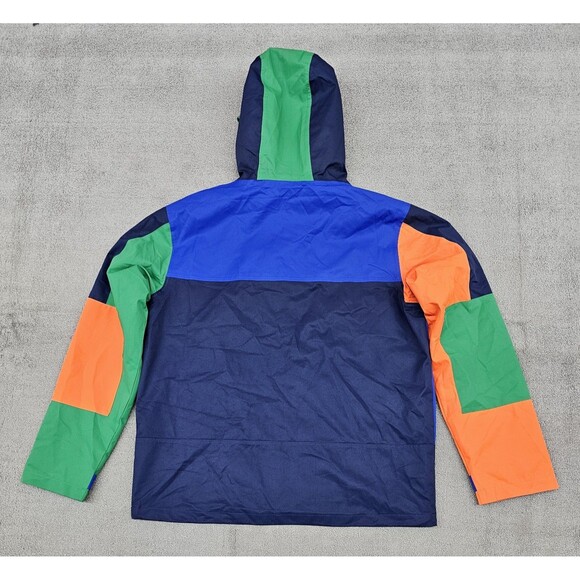 Polo Ralph Lauren Colorblock Water-Resistant Hooded Jacket L Blue Multi - Picture 5 of 12